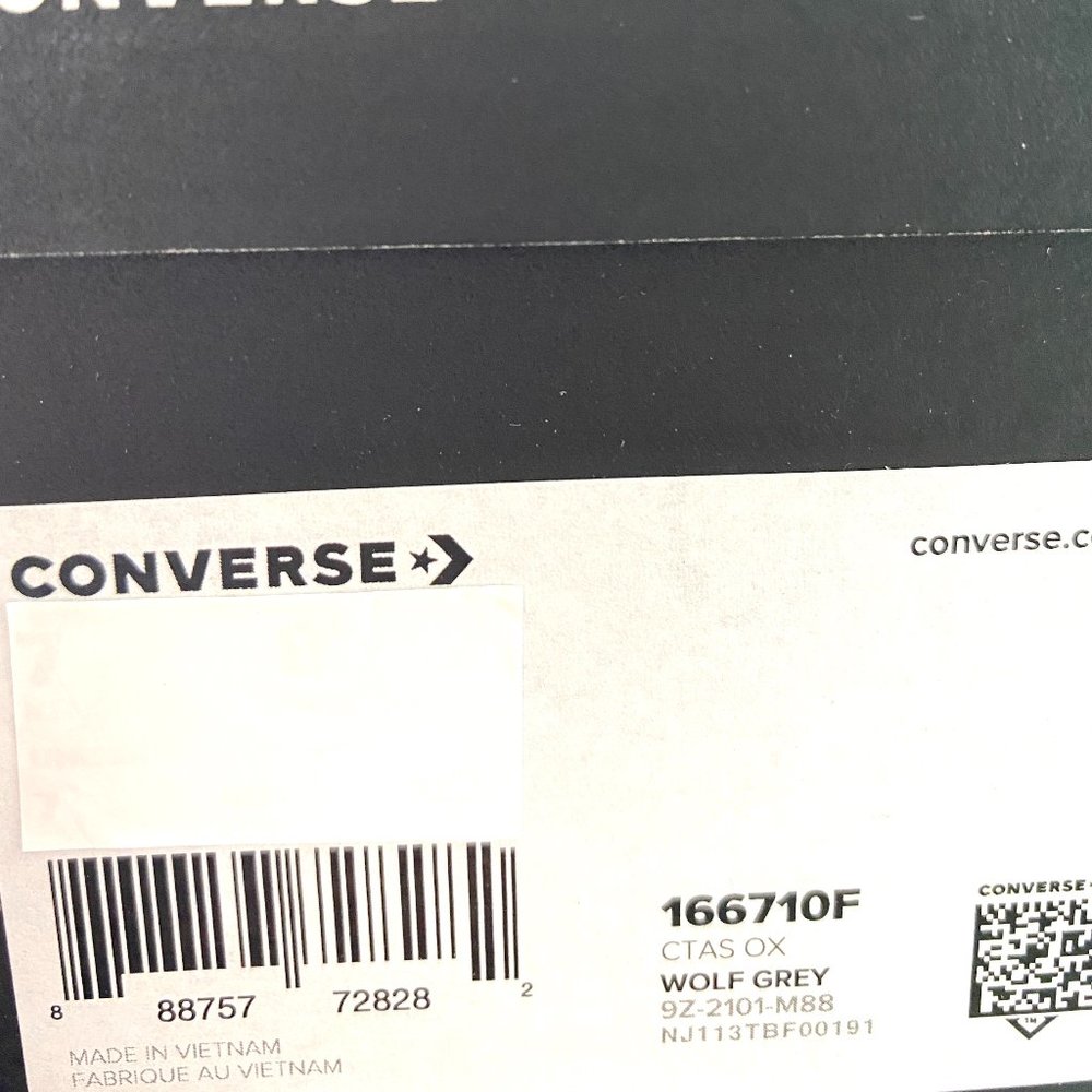 BLACK FRIDAY 🔥 Converse CTAS OX Canvas Wolf Gray Low Sneaker Women's 166710F - Picture 9 of 10